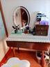汇诚居 实木化妆桌 梳妆台 现代简约小户型迷你北欧轻奢风化妆台带灯 80cm原木色双抽+凳（无灯款） 实拍图