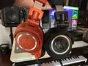 铁三角（Audio-technica）ATH-M50X BK 头戴式专业全封闭监听音乐HIFI耳机【节日礼物】 夜盏橙 实拍图