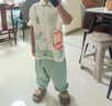 Classic Teddy儿童套装男童汉服中小童衣服裤子两件国风中式纯棉唐装 灰绿 130  实拍图