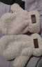 予君不同加绒仿兔毛手套毛绒秋冬保暖防风冬季连指骑车时尚可爱女生学生男 皮标—米色 实拍图