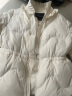 艾莱依短款羽绒服女2023款甜美系带娃娃领时尚通勤鸭绒外套冬 暖白色155 晒单实拍图