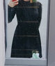 茵曼（INMAN）2025秋冬女装新款灯芯绒连衣裙新品长袖休闲针织礼服中长裙子 午夜黑 M 实拍图