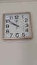 康巴丝（Compas） 挂钟 客厅家用大气方形石英钟办公日历时钟表挂墙卧室壁挂钟表 3112闪金(32*32cm) 实拍图