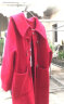 苏洛琳（SULUOLIN）红色双面绒高档毛呢大衣女士装2023年秋冬季新款中长小个呢子外套 红色 2XL(建议：145-155斤) 晒单实拍图