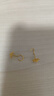 周六福（ZLF）  黄金耳环女款5G足金甜美小清新雪花耳坠耳钉 计价 1.48g 实拍图