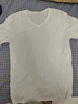 七匹狼短袖T恤男纯棉夏季打底衫基础纯色小白T男生运动汗衫背心 V型白色 2XL (180) (建议145-160斤) 实拍图