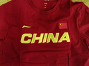 李宁（LI-NING）乒乓球服短袖T恤男女同款大赛服夏季速干透气运动服 红色 XL  实拍图