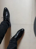 皮鞋男士商务正装鞋英伦时尚系带结婚韩版男鞋子皮鞋男 黑色精品版 42 实拍图