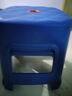 鑫吉星塑料凳子加厚板凳家用餐桌凳简约方凳经济型高凳防滑椅子成人矮凳 经典款蓝色小号-高30cm 实拍图