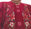 俞兆林中老年女装红色喜庆毛衣开衫妈妈加绒针织外套老人衣服 Y244U4009 实拍图