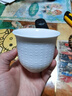 八玺（BAXI）心经百福白瓷浮雕羊脂玉撇口手握茶杯陶瓷品茗杯单主人杯功夫茶具 心经浮雕羊脂玉手握杯210ml 环保装 实拍图