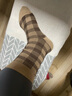 禾句（HEJU）袜子女秋冬季纯棉中筒复古双针双路加厚保暖长筒袜美拉德系 礼盒装：混色4双装 4双 均码 （35-40码） 实拍图