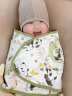 威尔贝鲁（WELLBER）新生婴儿襁褓式包巾竹棉纱布宝宝春夏防惊跳睡袋 林间熊猫80*35cm 实拍图