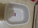加厚长方形塑料洗脸盆家用大号洗衣洗菜盆婴儿洗澡盆学生宿舍脸盆 【中号+大号】米色 实拍图