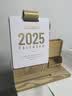 慢作2026年台历定制新款日历记事木质桌面创意摆件办公室企业团购笔筒小台历diy月历年历订制 【升级款】烫金2026;/送精美手提礼盒 实拍图