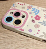 XP适用iphone16pro手机壳镜头全包苹果16pro软壳散热硅胶卡通女生防摔保护套高级感-古董白坚果鲜花 实拍图