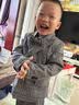 萝卜呗呗（LUOBOBEIBEI）男童小西装英伦格子西服儿童六一演出服秋冬套装 灰色四件套 110 实拍图