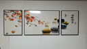 瑞尚（RUISHANG） 北欧客厅装饰画轻奢沙发背景墙挂画简约墙上壁画餐厅玄关墙画 柿柿如意 左右50*70+中间100*70晶瓷面黑框 实拍图