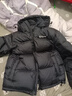 鸭鸭（YAYA）【255g充绒】羽绒服男短款加厚2025冬季新款时尚面包服保暖外套HG 黑色-YE4B008495W 【255g高充绒/男女同款】 L 实拍图