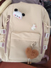 枫缇书包小学生初中大容量轻便背包高中大学生高颜值百搭简约风双肩包 白色【升级版加厚面料】 单包（不含挂件） 实拍图