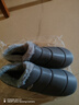 柯诗猫加绒厚底防水防滑包跟冬季棉拖鞋pu皮面大码男女士居家用室内保暖 灰色 42-43 (适合平时40-41码) 实拍图