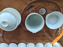 苏氏陶瓷（SUSHI CERAMICS）汝窑卵青 开片可养金线三才盖碗8茶杯高档礼盒装  实拍图