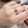 廷亮 0.7克拉鸽血红红宝石戒指18K金镶嵌钻石彩宝戒指 手寸留言(10至20号) 实拍图