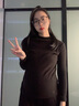 健卡丹秋冬季新款长袖打底衫女加绒加厚半高领保暖上衣修身显瘦打底衫女 春秋款 黑色 L 适合90-120斤 实拍图