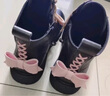 斯纳菲儿童马丁靴秋冬女童加绒马丁棉靴中大童时尚保暖舒适短靴黑/粉34 实拍图