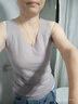 猫人100%羊毛女士保暖背心女加绒加厚保暖衣女打底衫坎肩马甲紫色XL 实拍图