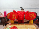 倍欢喜大红灯笼大门挂的2025电子led灯春节过年元旦装饰新年绒布室外 【推荐】100#富贵吉祥+送LED灯 一对装 实拍图