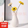 北欧塑料花瓶家居插花假花客厅现代创意简约小干花白色装饰品摆件 B款奶白色 实拍图