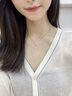 法蔻彩金色项链女锁骨链吊坠颈链一吻永痕生日礼物送女友送老婆 粉色520 实拍图