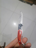 创木工房折叠水果刀家用不锈钢削皮刀宿舍瓜果刀多功能刀便携吃肉手把小刀 疾风之刃【带尾环】 实拍图
