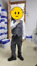 罗蒙儿童西装套装男童春秋季礼服花童主持人演出服男孩西服 灰色 120 实拍图