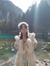 十三余小豆蔻儿[灵谷之森]冬季国风保暖毛绒外套吊带裙民族风套装 外套 现货 S 实拍图