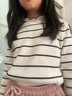 巴拉巴拉儿童毛衣女童秋装针织衫小童中大童木耳边可爱甜美风208424103002 实拍图