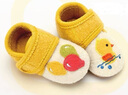 小茸室内婴儿鞋子0-1-3岁学步鞋小鸭 男女宝稳步童鞋春秋冬防滑软底 米白/黄色撞色 14.5 适合脚长13-13.5cm 实拍图