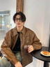 BJHG巴黎奥运王昶同款不计后果秋美式复古PU皮衣男潮牌美拉德夹克外套 咖啡棕 M 实拍图