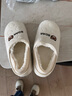 猎瑞防水棉拖鞋女士冬季包跟外穿厚底居家室内月子鞋加绒厚底保暖棉鞋 白色36-37【建议35-36】 实拍图