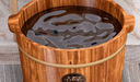古希诺（GUXINUO） 古希诺 香柏木泡脚桶木桶家用泡脚盆木盆洗脚盆实木足浴盆木桶 40cm碳化双耳+盖+珠+轮+排+艾+贴 实拍图