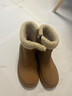 ZHR雪地靴女牛皮加绒加厚平底女靴东北保暖短靴子女软底EH97A驼色37 实拍图