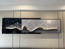 墨派（Mopai）现代轻奢客厅沙发背景墙装饰画2025新款叠加画极简高级感挂画 背有靠山 240x65(适合3.5米沙发)镶钻画 实拍图