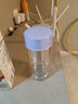 富光玻璃杯女双层隔热迷你小号容量透明花茶水杯子 紫色230ml 实拍图