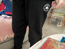 Converse匡威儿童装男童裤子春秋儿童运动裤小学生修身梭织长裤季束脚裤子 正黑色-冬季加绒 24批 140 /60 【建议身高128-140cm】 实拍图