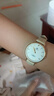 天王（TIAN WANG）送礼 TK系列情侣皮带石英手表男士商务刻字女士休闲简约腕表3851 白盘 金壳米色带 女表 实拍图