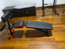 施耐德哑铃凳仰卧起坐辅助器家用健身器材折叠飞鸟椅子锻炼卧推凳健身椅 至尊款-配前置靠板（可折叠 ） 实拍图