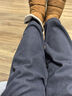 浪莎灯芯绒窄版阔腿裤女休闲裤秋冬2023款百搭时尚小个子加绒直筒裤子 实拍图