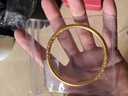 中国黄金（CHINA GOLD）古法足金999卷草纹繁花黄金手镯送女友老婆七夕节情人节礼物 金重约8g【京仓发货】 60# 实拍图