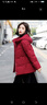 雪中飞【妈妈款】秋冬新款保暖连帽女士羽绒服防钻绒外套时尚休闲羽绒服 酒红|1121 2XL /180/100A 实拍图